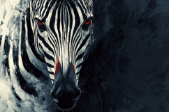 Zebra with Red Eye Background Wallpaper Product Image 1