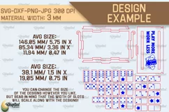 Wooden Domino Box Laser Cut. Domino With Gift Box SVG Product Image 2