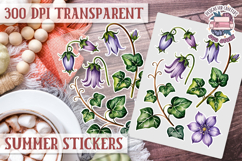 Summer Vibes sticker sheet Beach Scrapbook PNG Flowers Product Image 1