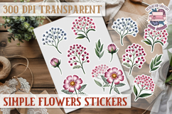 Summer Flowers sticker Scrapbook PNG Botanical Beach Product Image 1