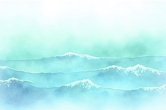 Watercolor Ocean background Product Image 1