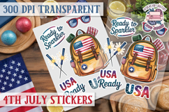 4th July sticker sheet USA Scrapbook PNG Independent Day Product Image 1