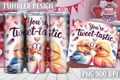 Sublimation Tumbler WRAP Love Design Quote Watercolor Animal Product Image 1