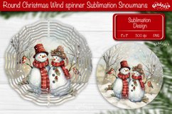 Christmas wind spinner Sublimation Retro Christmas Decor Product Image 1