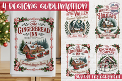 Christmas Vintage Quote Clipart PNG Sublimation 4 Design Product Image 1