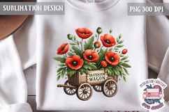 Spring Flower Poppy Sublimation Design PNG Garden Quote Product Image 1
