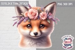 Cute Easter Baby Animal Sublimation Design PNG Spring Flower Product Image 1