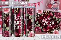 Sublimation Tumbler WRAP Vintage Quote Flowers Motivational Product Image 1