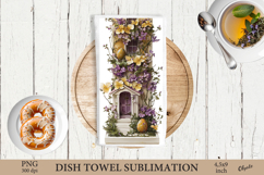 Whimsical Easter Dish Towel Sublimation PNG Product Image 1