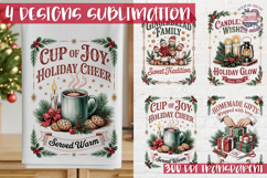 Christmas Vintage Quote Clipart PNG Sublimation 4 Design Product Image 1