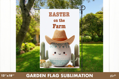 Funny Easter Egg Garden Flag PNG. Easter Yard Flag Product Image 1