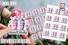 Love sticker Sheet Valentine Day Lovers Funny Sweets PNG Product Image 1