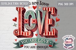 Valentine Quote Symbol Love Sublimation Design PNG Heart Product Image 1