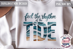 Summer Beach Sea Quote Watercolor Sublimation PNG Product Image 1