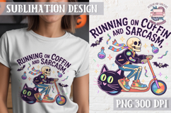 Halloween Skeleton Clipart PNG Sublimation Colored Sarcastic Product Image 1