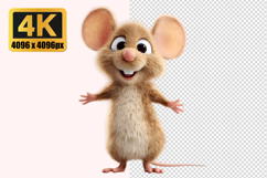 Cute Cartoon Mouse Transparent PNG Product Image 1