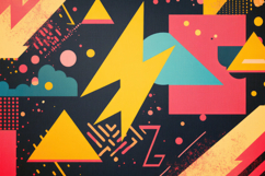 Memphis Pattern Background Wallpaper Product Image 1