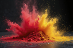 Powder Explosion with Black Background Wallpaper Product Image 1