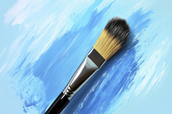 Paint Brush with Blue Background Wallpaper Product Image 1