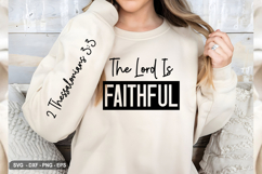 The Lord Is faithful - Christian Sleeve T-Shirt Design Product Image 2