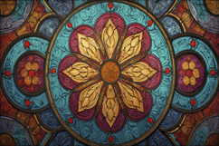 Vibrant Floral Mandala Background Wallpaper Product Image 1