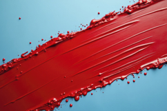 Vivid Red Paint Stroke with Splatters Background Wallpaper Product Image 1