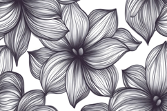 Black and White Floral Design Background Wallpaper Product Image 1