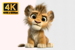 Adorable Baby Lion Transparent PNG Product Image 1