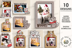 Christmas Pets Photo Frames Bundle Lasercut. Christmas SVG Product Image 1