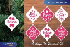Arabesque Frame with Cute Christmas Quotes for Decoration Product Image 1