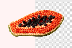 Crochet Papaya Fruit Transparent PNG Product Image 1