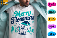 Merry Flossmas Svg, Png,Christmas Dental, Assistant, Dentist Product Image 1