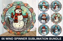 Snowman Stained Glass Wind Spinner - Snowman Wind Spinner Product Image 1