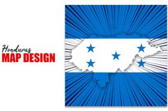 Honduras Independence Day Map Design Product Image 1