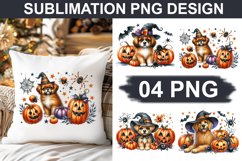 Halloween Dog - Pillow Sublimation PNG Design Product Image 1