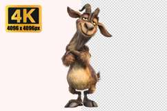 Brown Calming Goat Transparent PNG Product Image 1