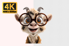 Goat with Glasses Transparent PNG Product Image 1