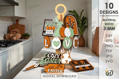 Easter Tiered Tray Decor Laser Cut. Easter Decor SVG Product Image 1