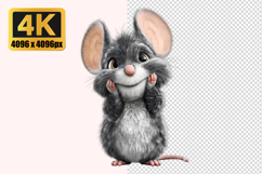 Cute Cartoon Mouse Transparent PNG Product Image 1