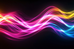 Vibrant Light Trails in Neon Colors Background Wallpaper Product Image 1