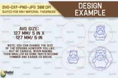 Hippo Family Puzzle Laser Cut Design. Kids Toy Puzzle SVG Product Image 2