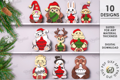 Wooden Christmas Characters Bundle Laser Cut. Christmas SVG Product Image 1