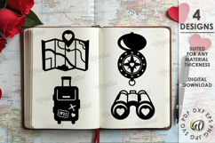 Themed Valentine&#039;s Day Elements. Travel SVG Product Image 1