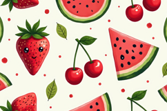 Cute Red Fruits Background Product Image 1