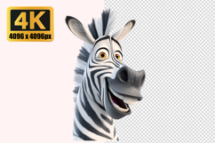 Cute Zebra Transparent PNG Product Image 1