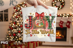 Christmas Sublimation - Joy To The World PNG Design Product Image 4