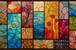 Colorful Piece of Stained Glass Art Product Image 1