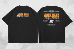 Work Hard Play Harder Streetwear Typographic T-shirt Design Product Image 1
