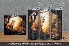 Little Wolf Tumbler Wrap Sublimation Design 2 Product Image 1