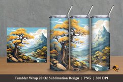 View of Euphorbia Tumbler Wrap Sublimation Design 2 Product Image 1